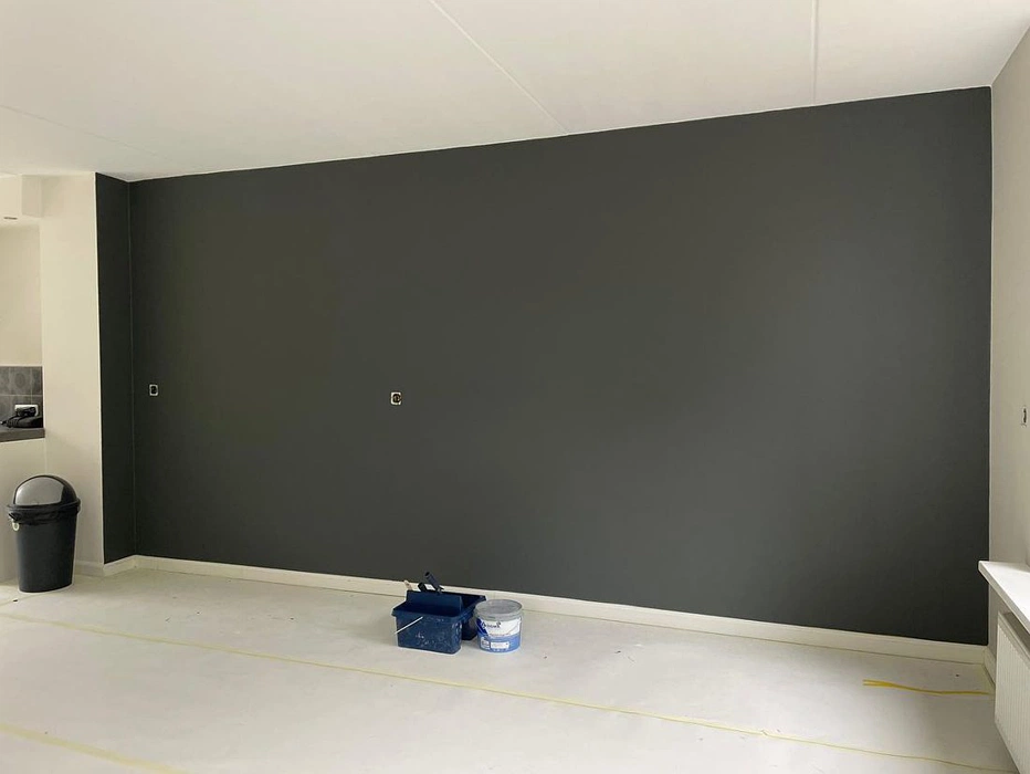 Черная акцентная стена RAL 7043 