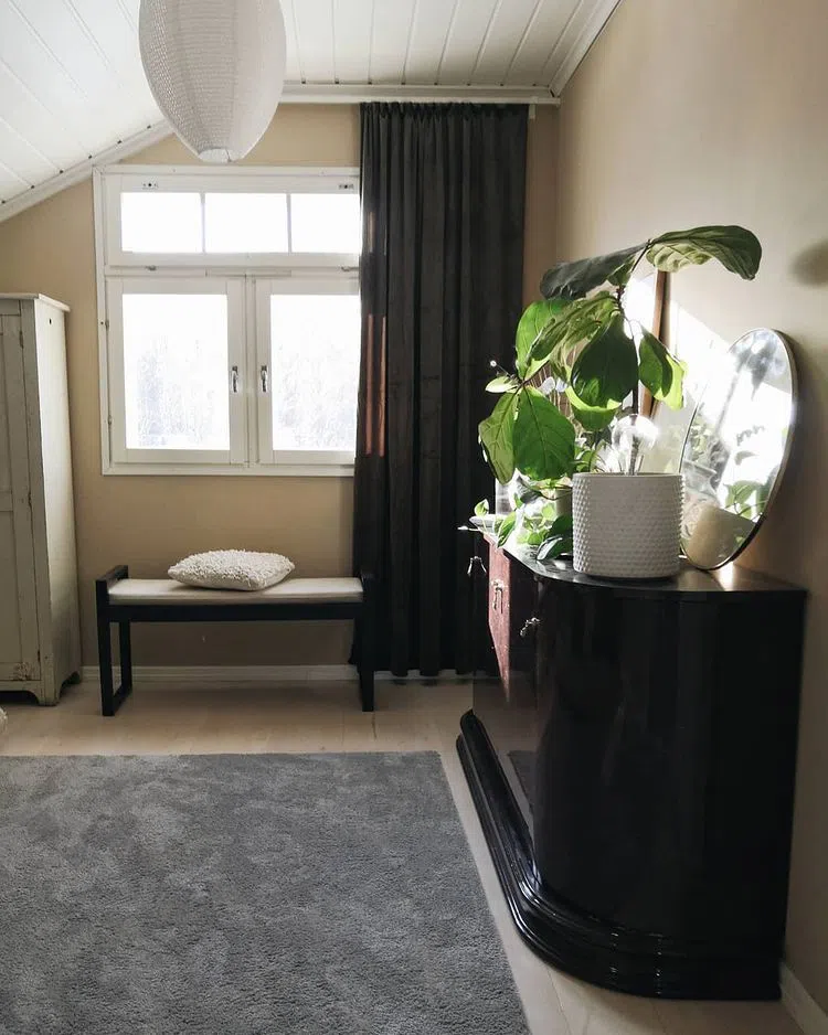 Интерьер со стенами цвета какао V466 Лама