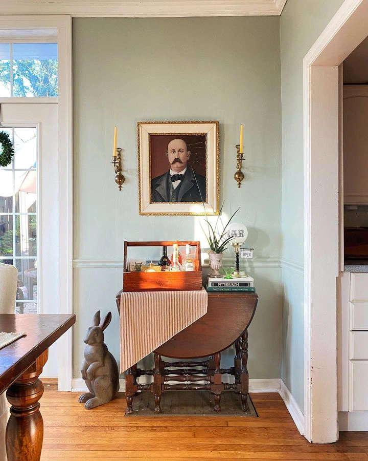 Sherwin Williams SW 6205 Comfort Gray в интерьере фото