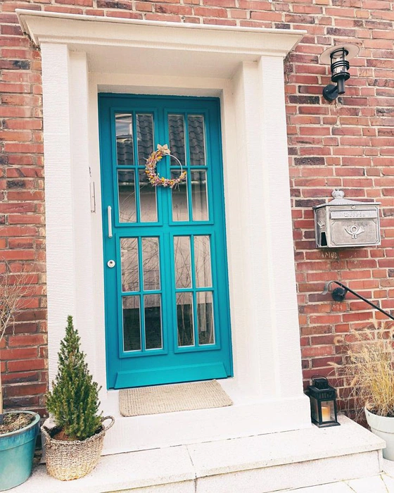 Water blue RAL 5021 входная дверь