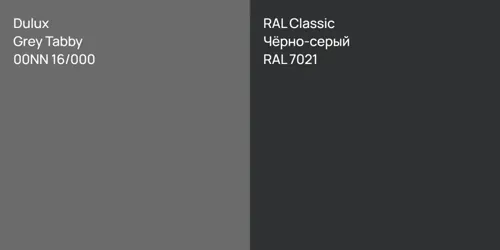 00NN 16/000 Grey Tabby vs RAL 7021 Чёрно-серый