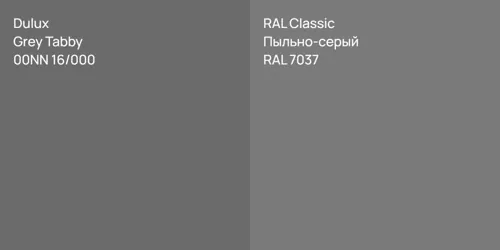 00NN 16/000 Grey Tabby vs RAL 7037 Пыльно-серый
