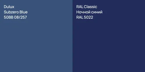 50BB 08/257 Subzero Blue vs RAL 5022 Ночной синий