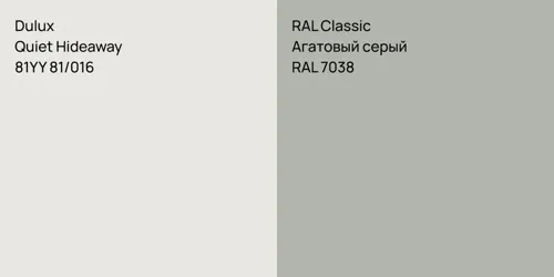 81YY 81/016 Quiet Hideaway vs RAL 7038 Агатовый серый