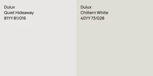 81YY 81/016 Quiet Hideaway vs 40YY 73/028 Chiltern White