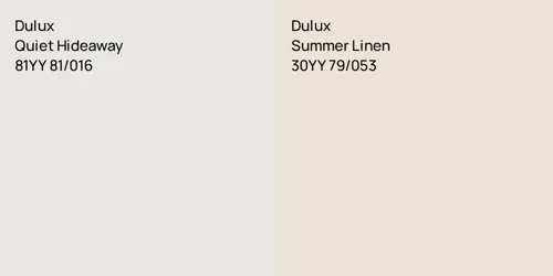 81YY 81/016 Quiet Hideaway vs 30YY 79/053 Summer Linen