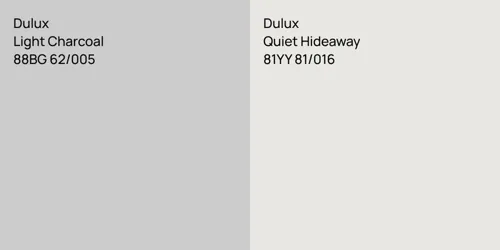 88BG 62/005 Light Charcoal vs 81YY 81/016 Quiet Hideaway
