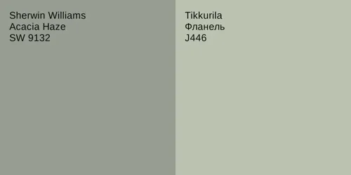 SW 9132 Acacia Haze vs J446 Фланель