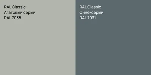 RAL 7038 Агатовый серый vs RAL 7031 Сине-серый