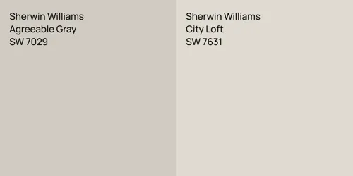 SW 7029 Agreeable Gray vs SW 7631 City Loft