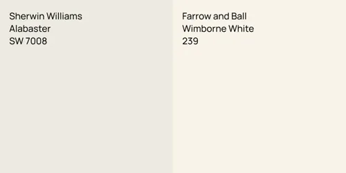 SW 7008 Alabaster vs 239 Wimborne White