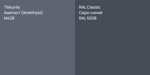 M428 Аметист (Amethyst) vs RAL 5008 Серо-синий