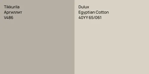 V486 Аргиллит vs 40YY 65/061 Egyptian Cotton
