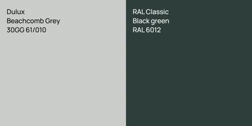30GG 61/010 Beachcomb Grey vs RAL 6012  Black green