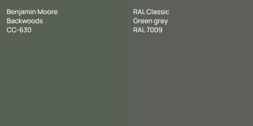 CC-630 Backwoods vs RAL 7009  Green grey