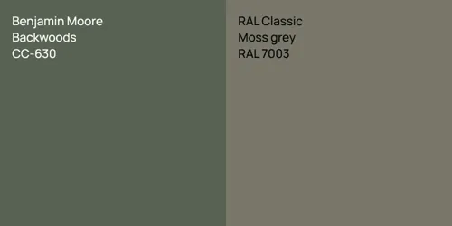 CC-630 Backwoods vs RAL 7003  Moss grey