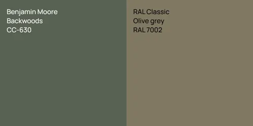 CC-630 Backwoods vs RAL 7002  Olive grey
