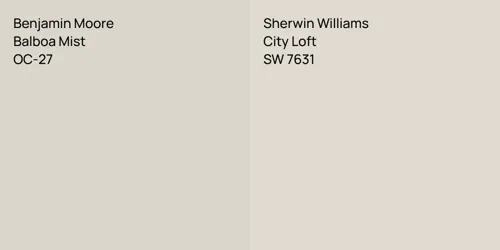 OC-27 Balboa Mist vs SW 7631 City Loft