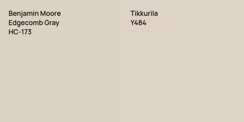 HC-173 Edgecomb Gray vs Y484 