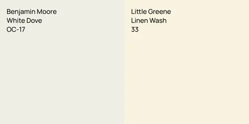 OC-17 White Dove vs 33 Linen Wash