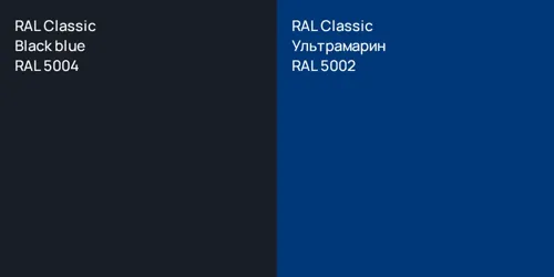 RAL 5004  Black blue vs RAL 5002 Ультрамарин