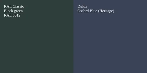 RAL 6012  Black green vs null Oxford Blue (Heritage)