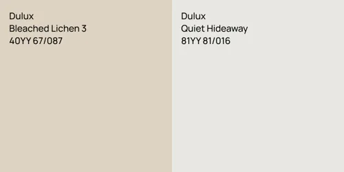 40YY 67/087 Bleached Lichen 3 vs 81YY 81/016 Quiet Hideaway