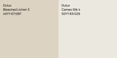 40YY 67/087 Bleached Lichen 3 vs 50YY 83/029 Cameo Silk 4