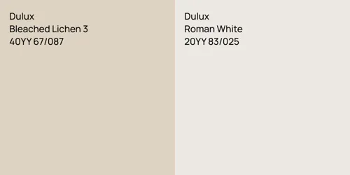 40YY 67/087 Bleached Lichen 3 vs 20YY 83/025 Roman White