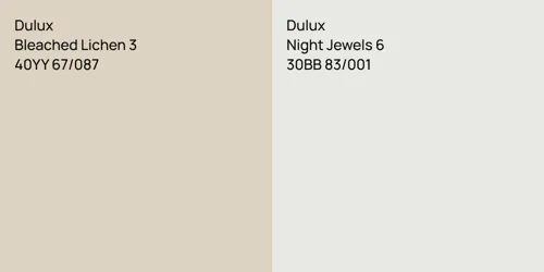 40YY 67/087 Bleached Lichen 3 vs 30BB 83/001 Night Jewels 6