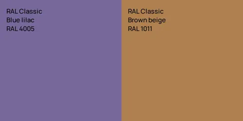 RAL 4005  Blue lilac vs RAL 1011  Brown beige