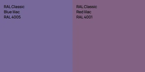 RAL 4005  Blue lilac vs RAL 4001  Red lilac