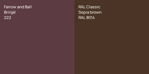 222 Brinjal vs RAL 8014  Sepia brown