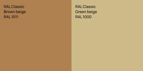 RAL 1011  Brown beige vs RAL 1000  Green beige