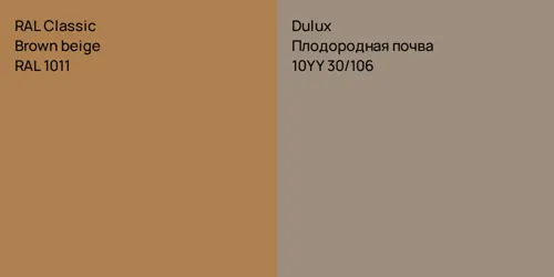 RAL 1011  Brown beige vs 10YY 30/106 Плодородная почва