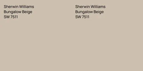 SW 7511 Bungalow Beige vs SW 7511 Bungalow Beige