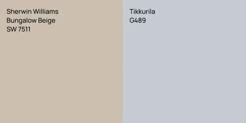 SW 7511 Bungalow Beige vs G489 