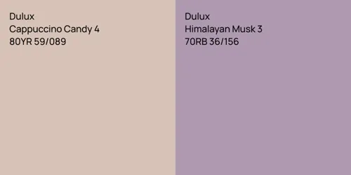 80YR 59/089 Cappuccino Candy 4 vs 70RB 36/156 Himalayan Musk 3