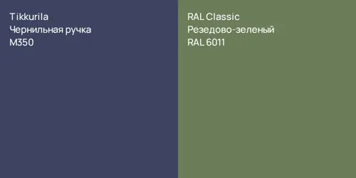 M350 Чернильная ручка vs RAL 6011 Резедово-зеленый
