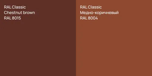 RAL 8015  Chestnut brown vs RAL 8004 Медно-коричневый