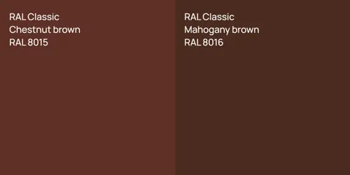 RAL 8015  Chestnut brown vs RAL 8016  Mahogany brown