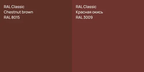 RAL 8015  Chestnut brown vs RAL 3009 Красная окись