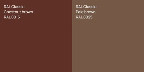 RAL 8015  Chestnut brown vs RAL 8025  Pale brown