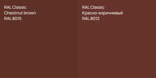 RAL 8015  Chestnut brown vs RAL 8012 Красно-коричневый