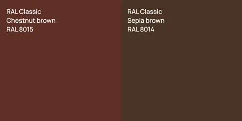 RAL 8015  Chestnut brown vs RAL 8014  Sepia brown