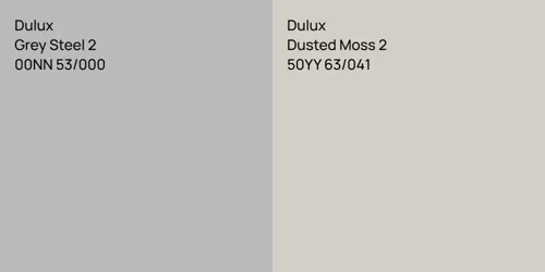 00NN 53/000 Grey Steel 2 vs 50YY 63/041 Dusted Moss 2
