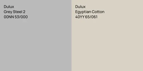 00NN 53/000 Grey Steel 2 vs 40YY 65/061 Egyptian Cotton