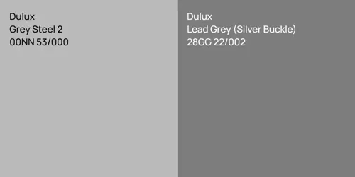 00NN 53/000 Grey Steel 2 vs 28GG 22/002 Lead Grey (Silver Buckle)
