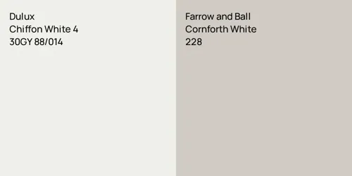 30GY 88/014 Chiffon White 4 vs 228 Cornforth White