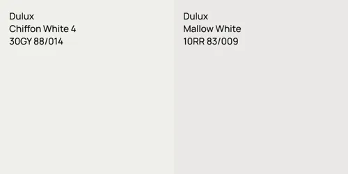 30GY 88/014 Chiffon White 4 vs 10RR 83/009 Mallow White